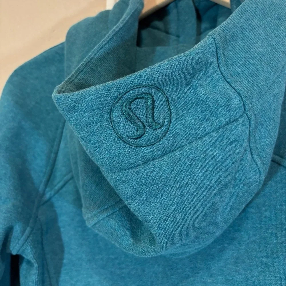 Lululemon Scuba Hoodie Cotton Fleece Heathered Desert Teal Size 4